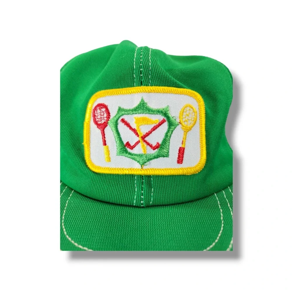 Vintage Golf Tennis Resort Clubs Patch Logo Truckers‎ Mesh Snapback Hat Cap USA